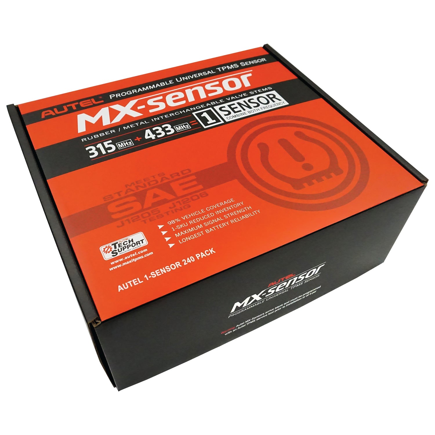 1-Sensor - Bulk of (240) Individually Bagged with Rubber Press-In Valve